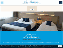 Tablet Screenshot of hotel-lesoceanes.com